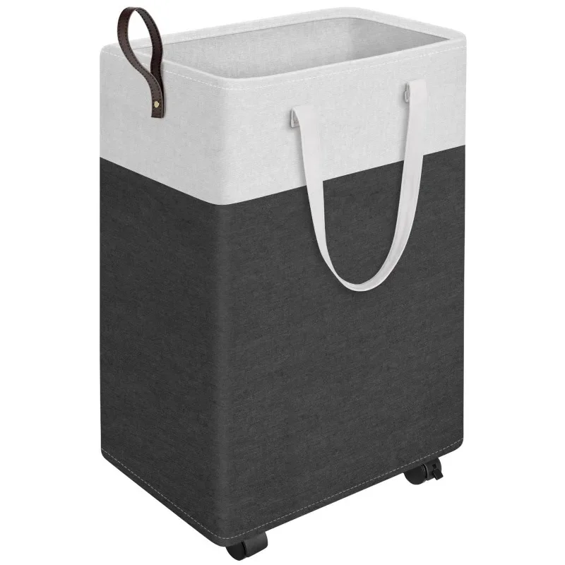 Waterproof Collapsible Pulley Laundry Basket with Handle