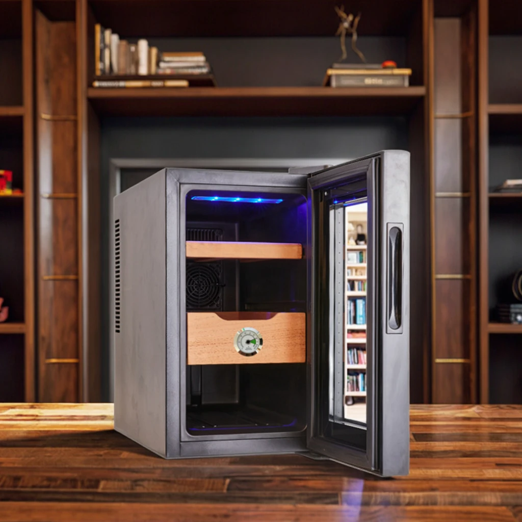 Refrigerator Wine Cooler Chiller Cigar Humidor Cabinet Freestanding Compact Wine Fridge