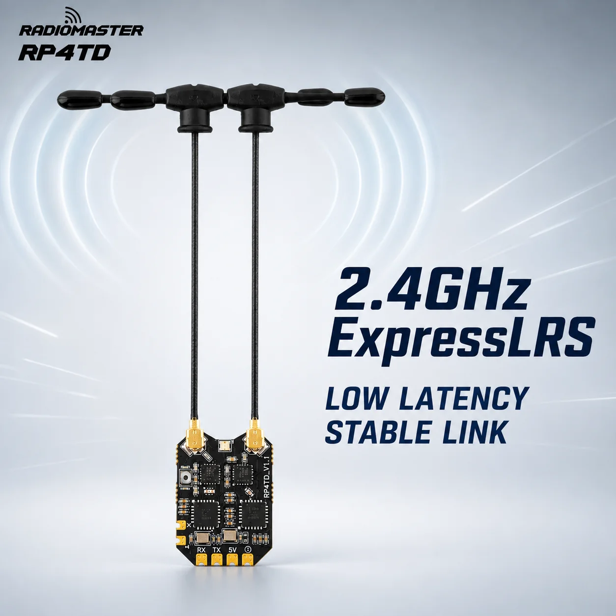 radiomaster-rp4td-elrs-24ghz-トゥルーダイバーシティ受信機モジュール、デュアルアンテナ-500hz～1000hz-wifi-crsf-fpvクアッドコプター・固定翼機用