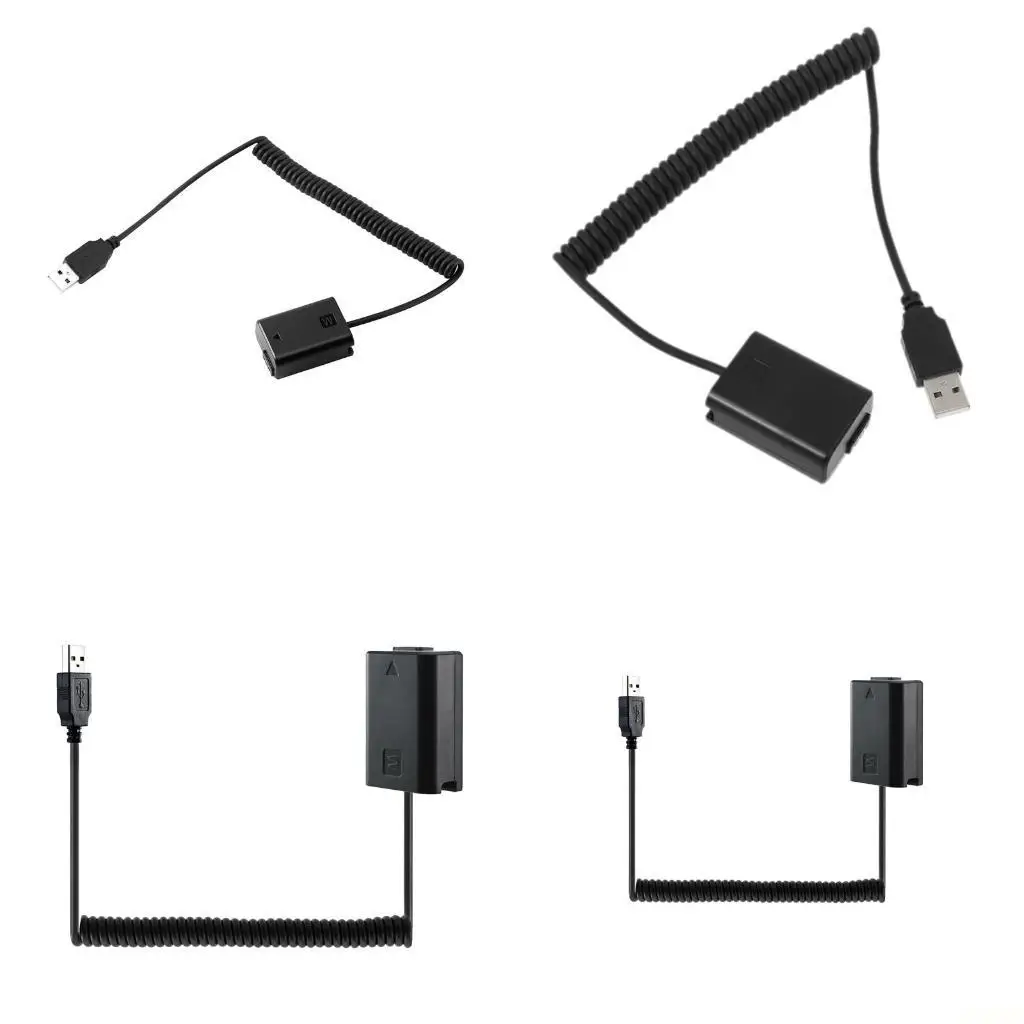 B03F USB to NP-FW50 Dummy Battery Power Supply Spring Cable for A7