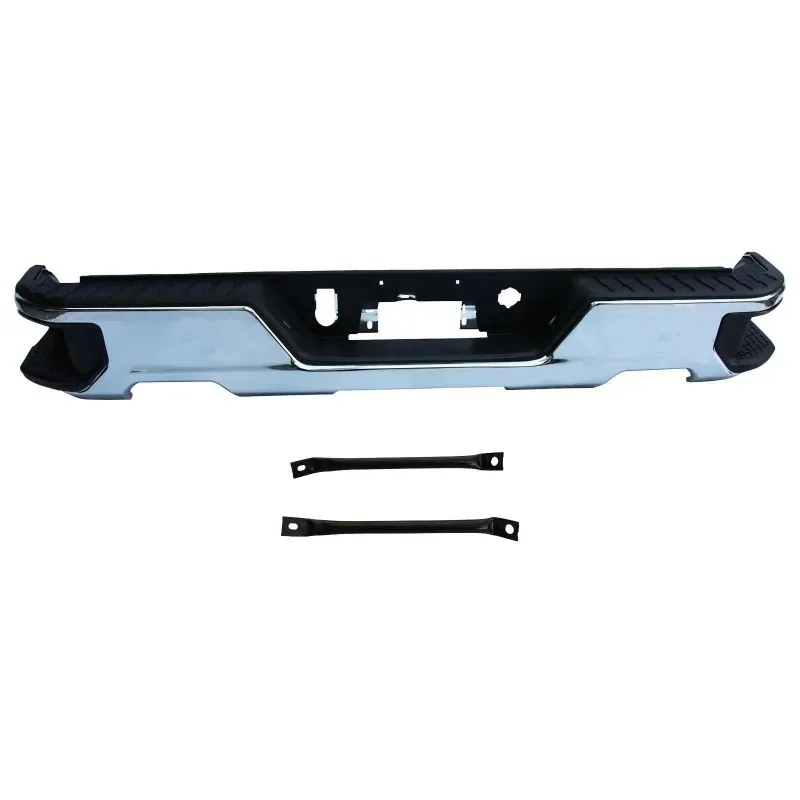 

Auto Part Chrome W/Dual Exhaust Hole W/O Sensor Hole Style Rear Bumper For Silverado 2019-2022 1