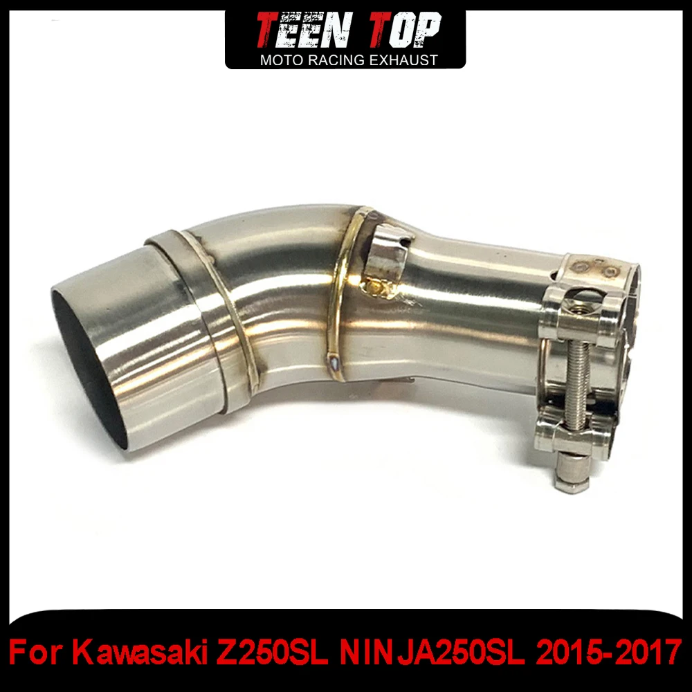 51mm For Kawasaki Z250SL NINJA250SL Exhaust Middle Link Pipe 2015-2017 Motorcycle Escape Exhaust Mid Connection Pipe Steel