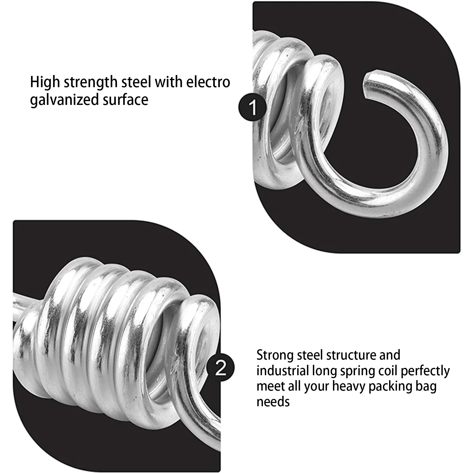 ポーチハンモック,2つのスイベルフック,7,8mm,1ピース,スプリング,頑丈,ステンレス鋼