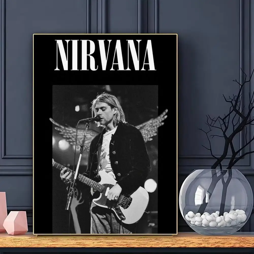 Band N-Nirvana K-Kurt Cobain Poster Modern Aesthetic Wall Art