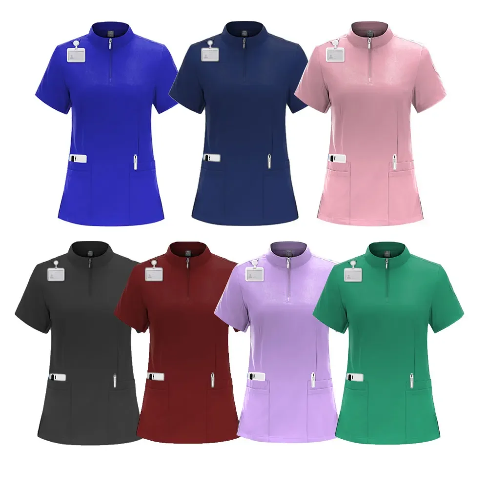 Mulheres Medical Scrub Uniformes, Multicolor, Groomer, Salão de Unhas, Cuidado, Pet Clinic, Esfregando Uniformes, Nurse Accessories, Atacado