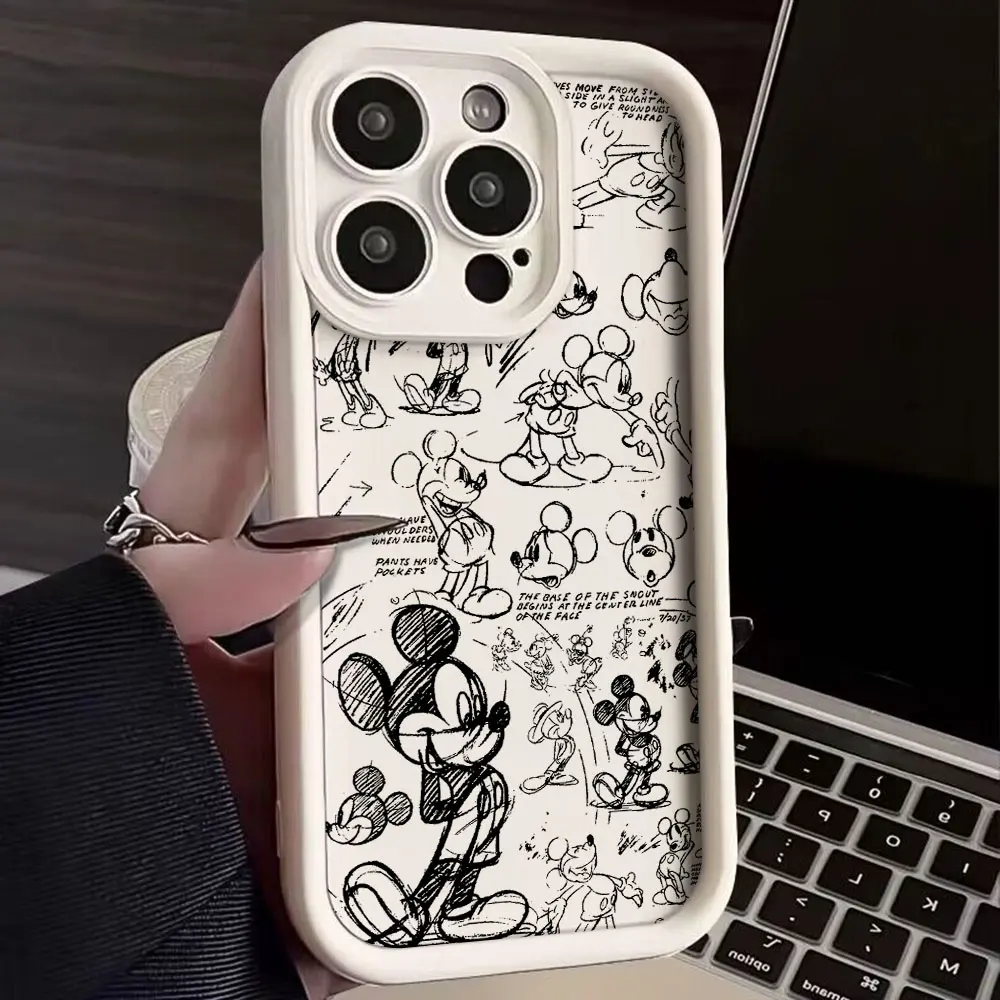 Disneies Cartoon Cute Mickey Phone Case For Xiaomi Mi 14 13 12 14T 11 Lite 12T Poco M6 X6 F4 F5 X3 X4 X5 C40 GT 4G 5G Back Cover