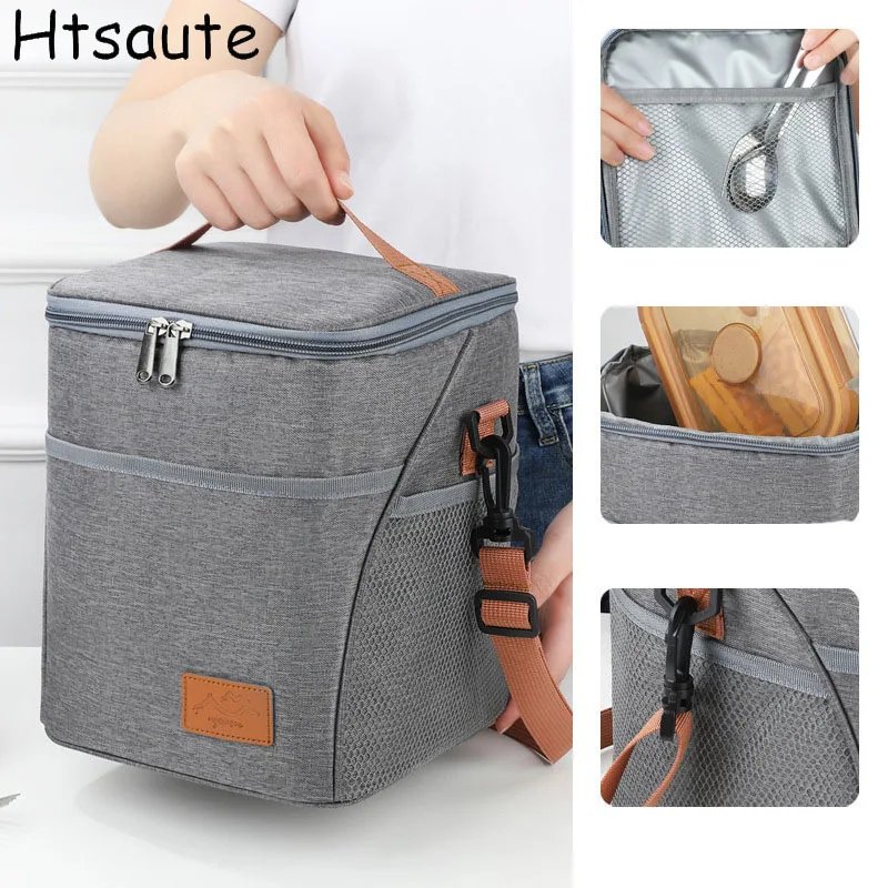 Fashion Insulated Lunch Bag Cooler bags For Women Men Reusable Lunch Bag Adjustable borsa termica ourdoor picnic box loncheras