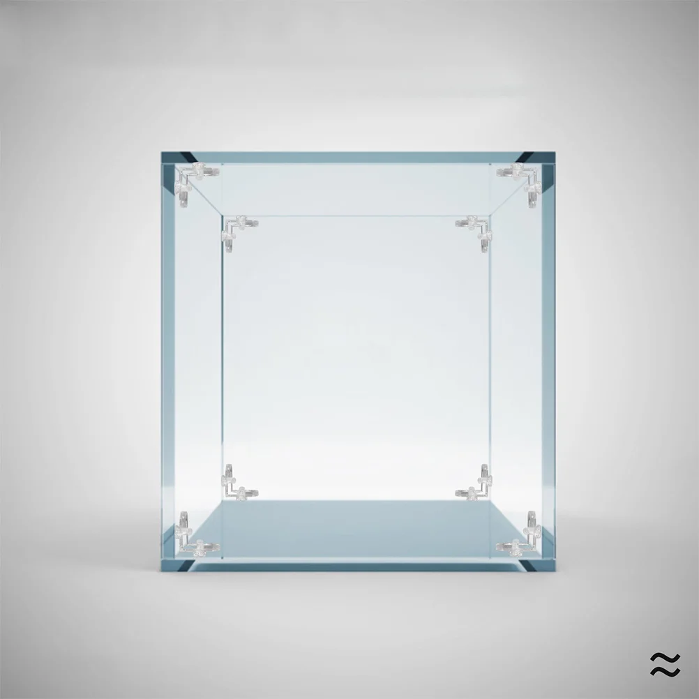 

12Sets Clear Acrylic Corner Brackets Transparent Reinforcement for Display Cabinets Storage Case Corner Support Accessories
