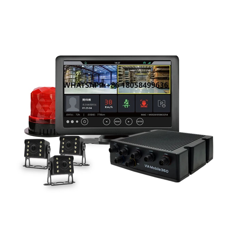 

360 Degree Panoramic Image Pedestrian Detection System Engineering Vehicle Collision Avoidance AI Forklift Safety Car Alarms