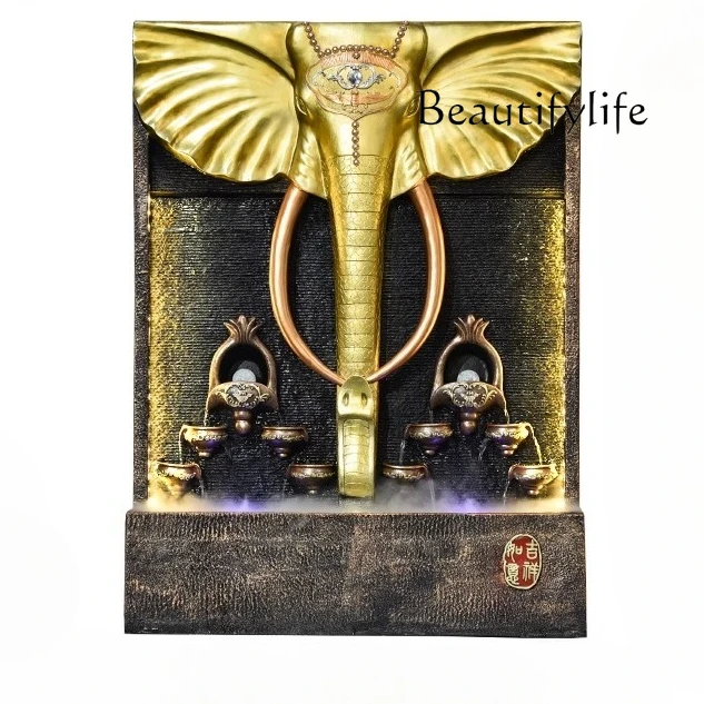 

Flowing fountain floor-to-ceiling ornament water curtain wall office lucky villa entrance hotel clubhouse opening gift