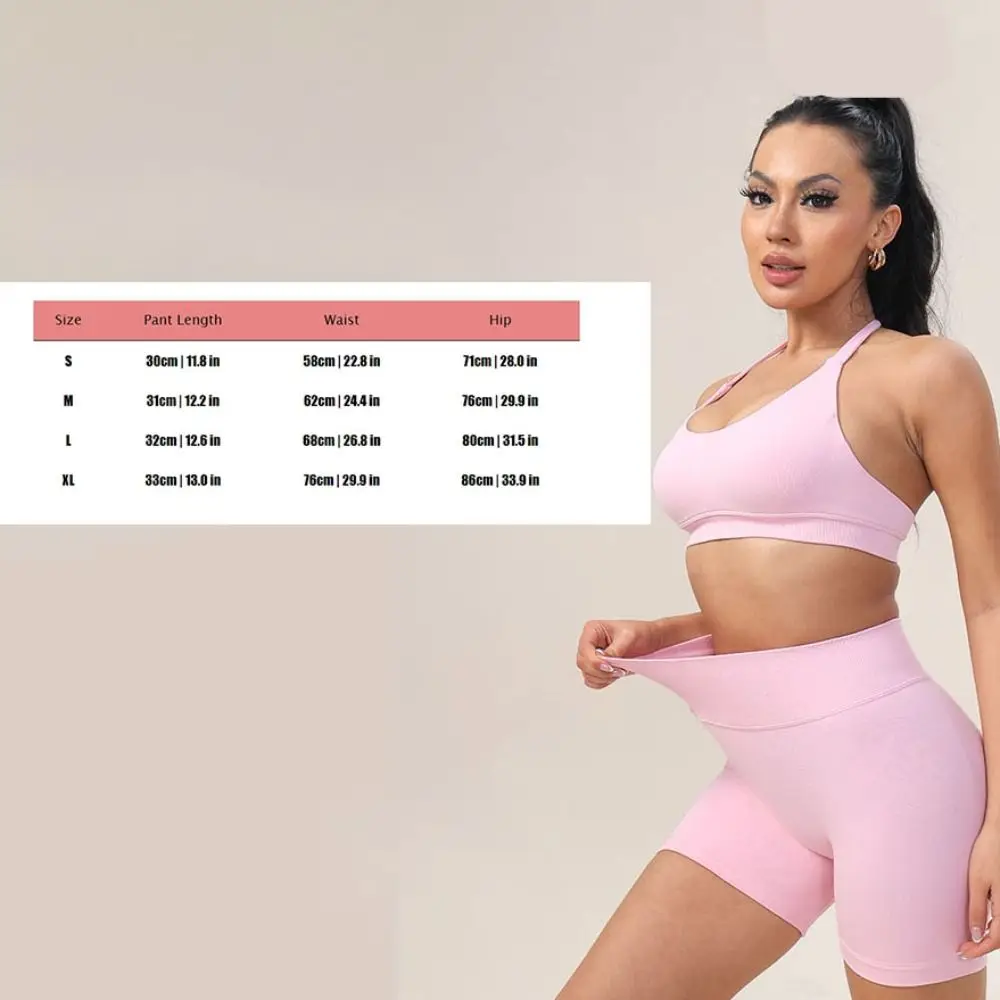 シームレスレギンス ジムショーツ 通気性 タイトフィット フィットネスショーツ 伸縮性 ソリッドカラー ヨガショーツ スポーツランニング