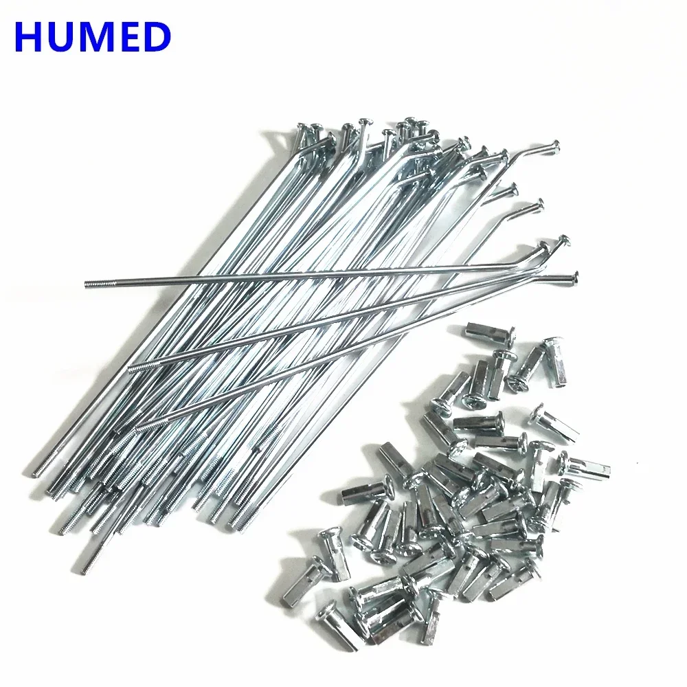 

36pcs/lot 9G E-bicycle spoke Diameter 3.45mm 10/12/14/16/17/18/19/21 inch Motocross Dirt Pit Bike E-motorcycle steel wire wheels