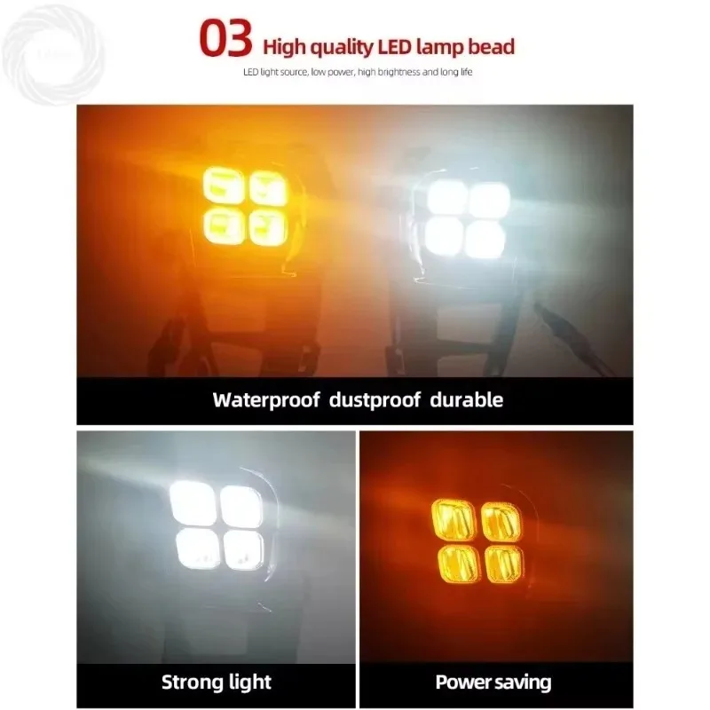 1 مجموعة LED المصباح النهار تشغيل ضوء المصد الأمامي مجموعة مصابيح لكيا بيكانتو 2018 2019 2020 LED أضواء الضباب DRL