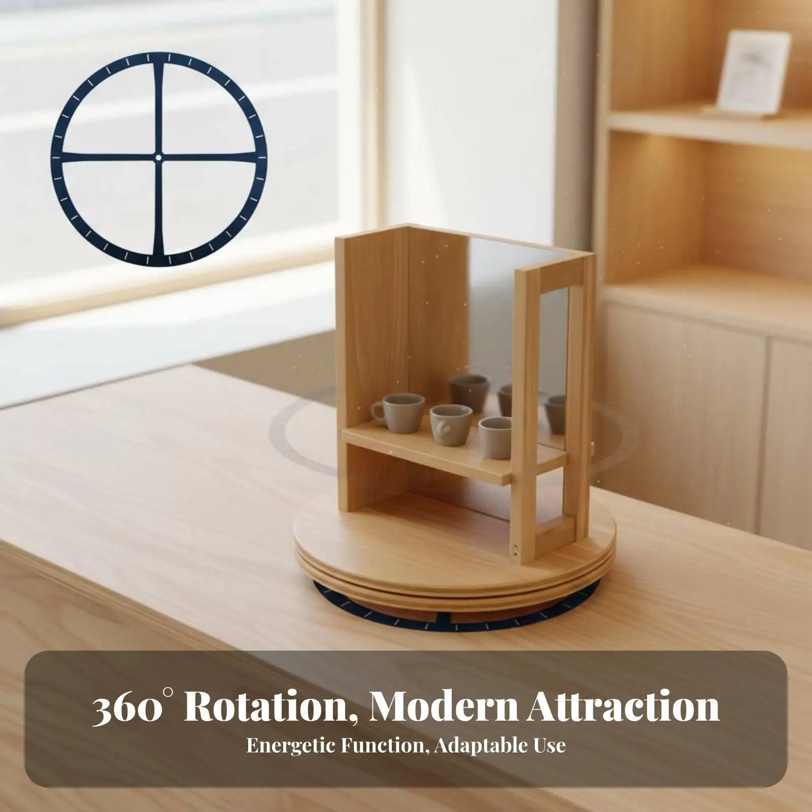 Silent Rotating Display Turntable Plastic Round Swivel Base Bearing for Retail Rack Kitchen Organizer Cake Decorating Furniture