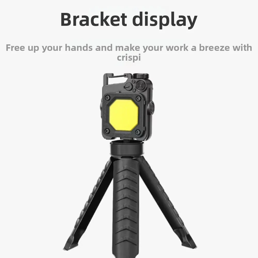 Ultra-Bright Mini Magnetic Keychain Flood Flashlight Multi-Gear Dimmable Portable Work Light for Outdoor Camping&Daily Lighting