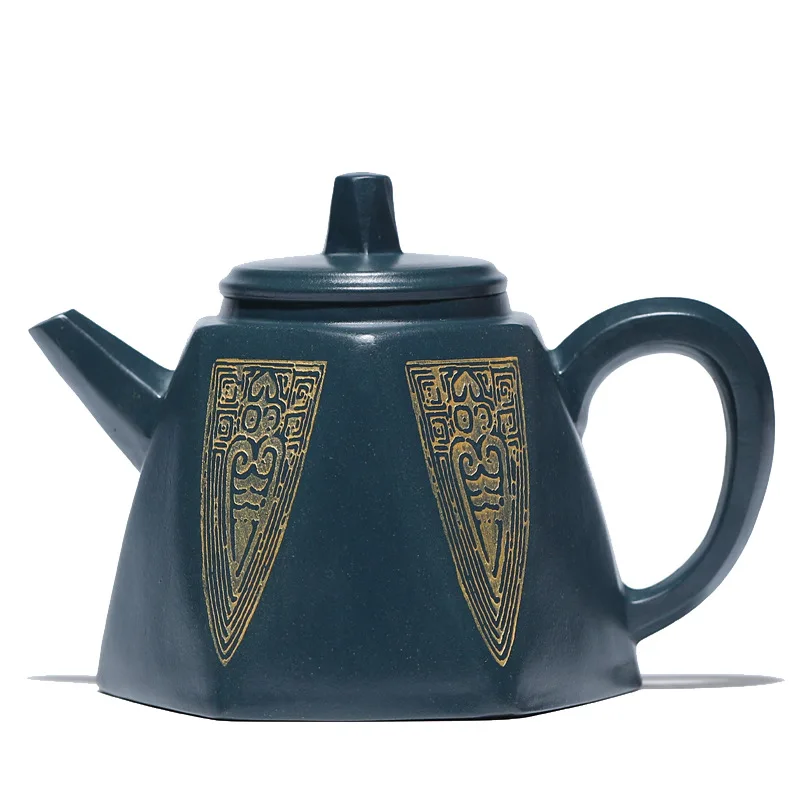Handmade Yixing Purple Clay Teapot Famous Jiang Jingming Ore Day Blue Mash Ancient Golden Home Boutique 330cc