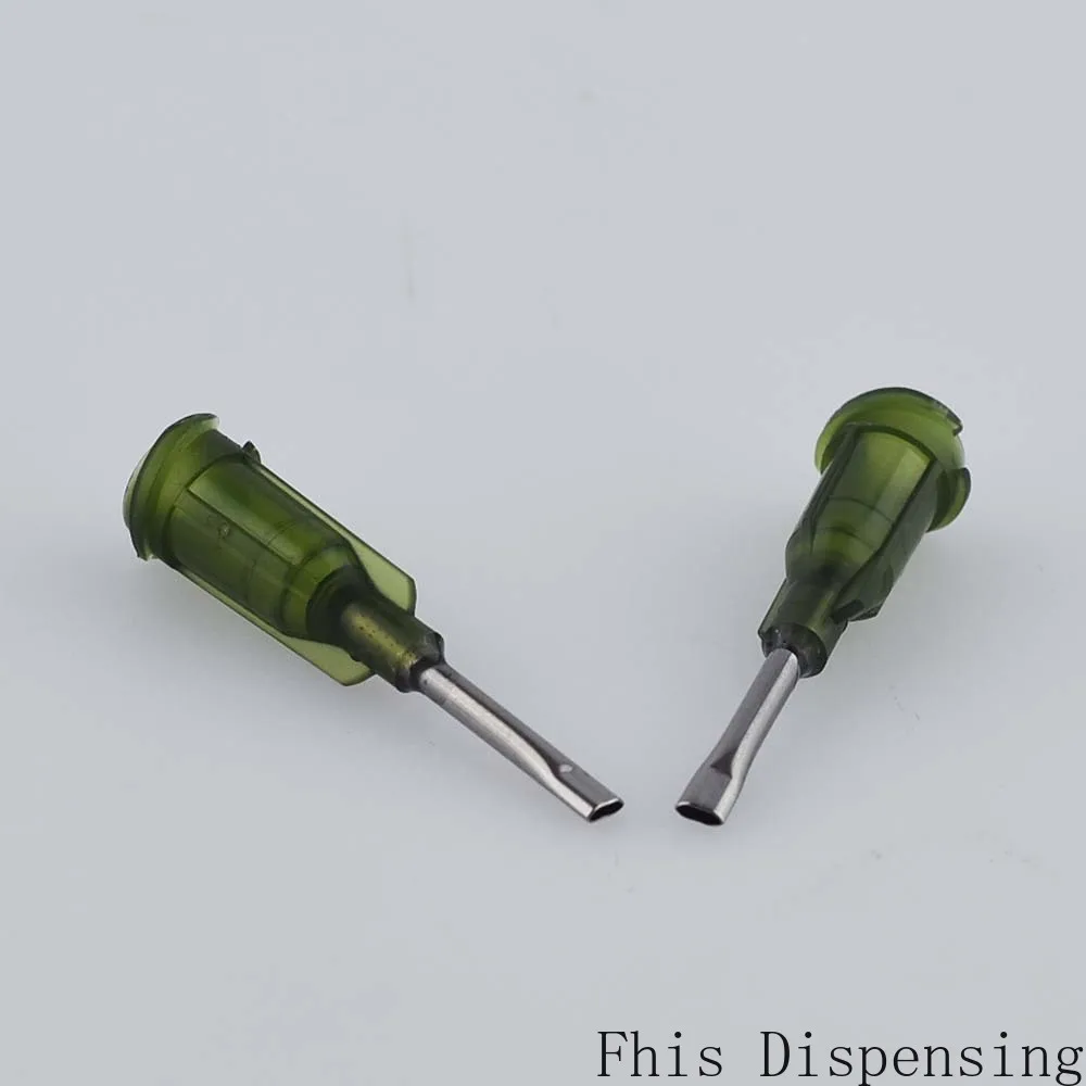 Pack Of 100แบน0.5 "ความยาวท่อ Dispensing เข็ม14G