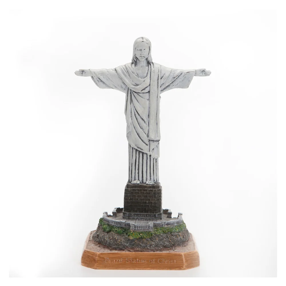 World Famous Building Brasil Brazil Rio de Janeiro Cristo Redentor Jesus Christ Landscape Statue Miniature Model Craft Figurine