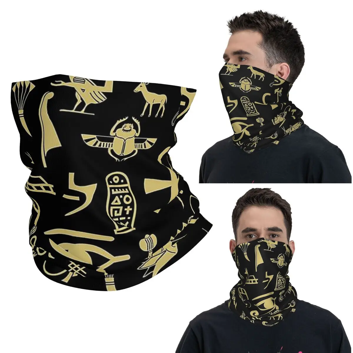

Древний Египет Бог Гора и Анубис Египетский фараон Бандана на шею Маска с принтом Шарф Велосипедный шарф Пеший туризм Рыбалка