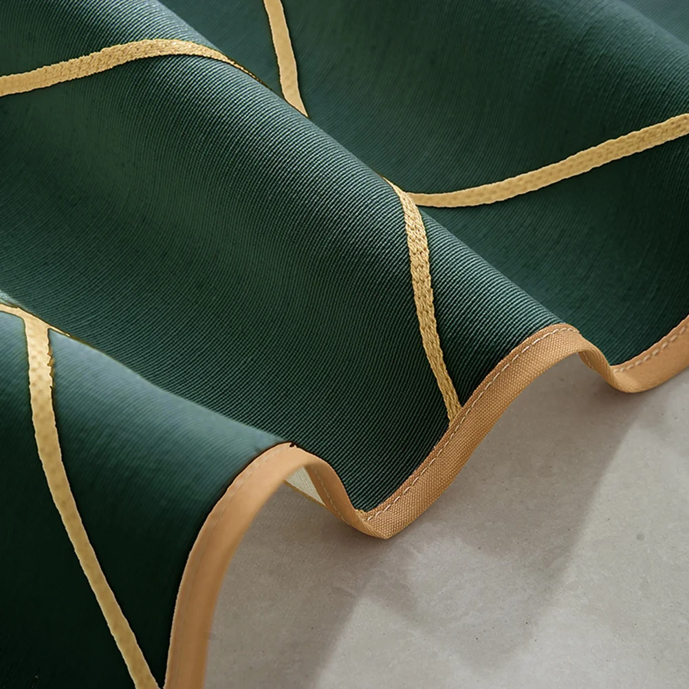 

Short Curtain Window Curtain For Kitchen Bar Cabinet Geometric Dark Green Design Premium Material Vintage Modern Home