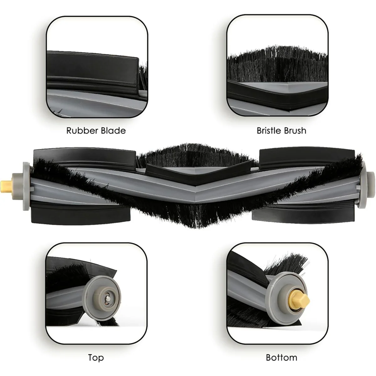 Роликовая щетка N95R4PCS для пылесосов ECOVACS DEEBOT X1/X1 Omni/X1 Turbo/X1 PRO Omni/T10/T10 Omni/T10 Plus/T20/T20 Omni