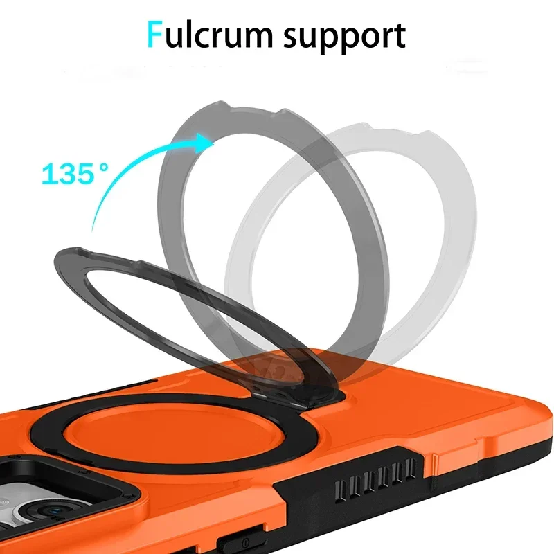 Противоударный чехол для Motorola G84 G54 Armor Phone Cover с поворотной подставкой для Moto E32 E13 G22 G24 G34 G04 5G G14 E14