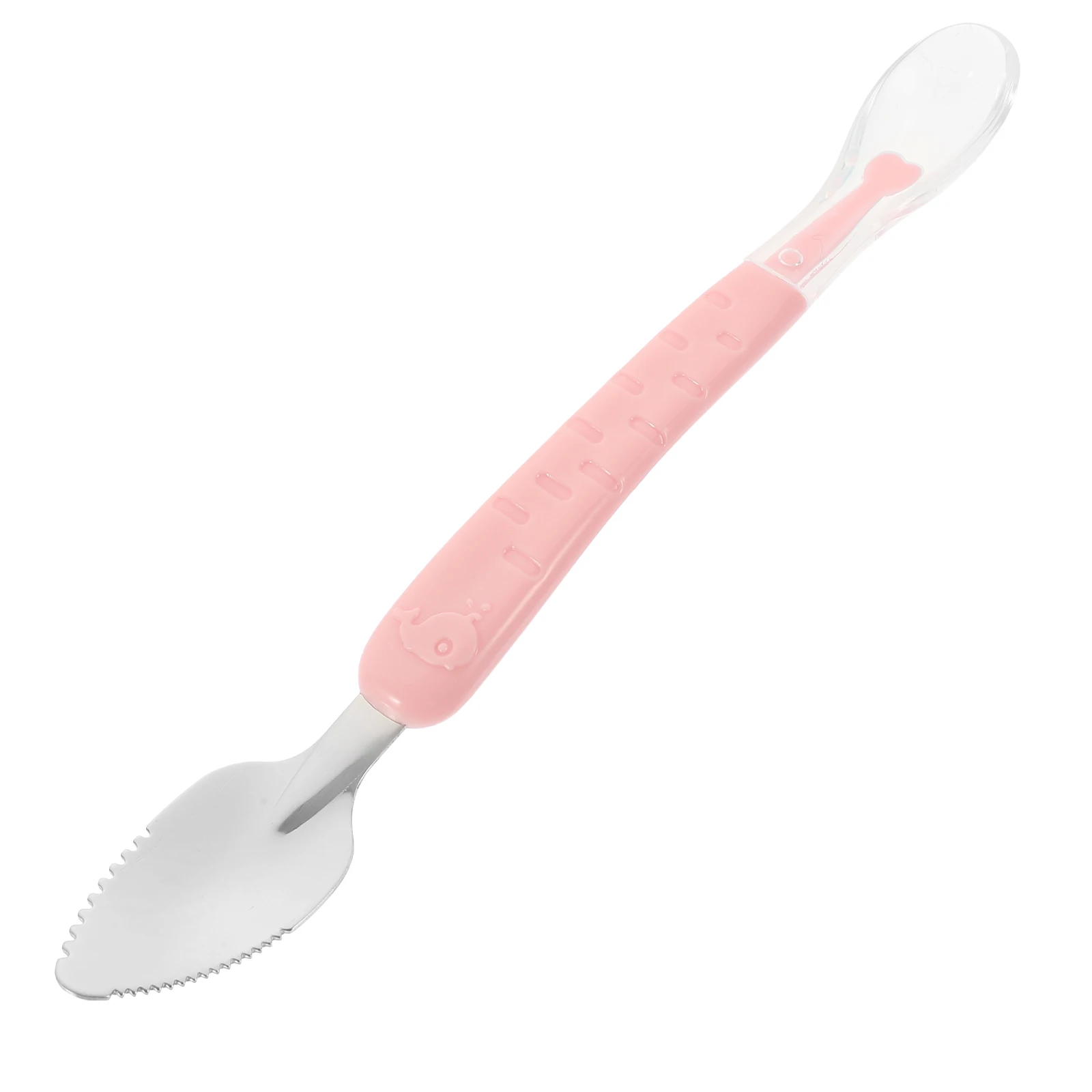 Double EndedFruitScrapingCucchiaiAcciaio inossidabileBabyPureeScoopsGreenScatola di immagazzinaggioBambinoDessertGrapeFruttaCucchiaiCottoConta AlimentiMasher