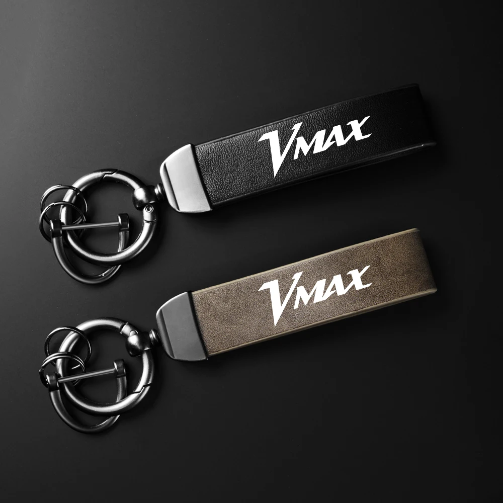 

Для YAMAHA VMAX1200 VMAX170 VMAX 1200 1700: Кожаный брелок-держатель для ключей из карбона, высококачественный кожаный брелок для мотоцикла с логотипом, аксессуары