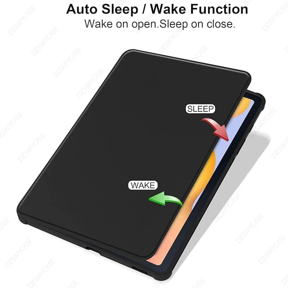 360° Rotating Case For Samsung Galaxy Tab S6 Lite 10.4 Inch 2024/2022/2020, with Pencil Holder, Auto Sleep / Wake Clear Cover view 3