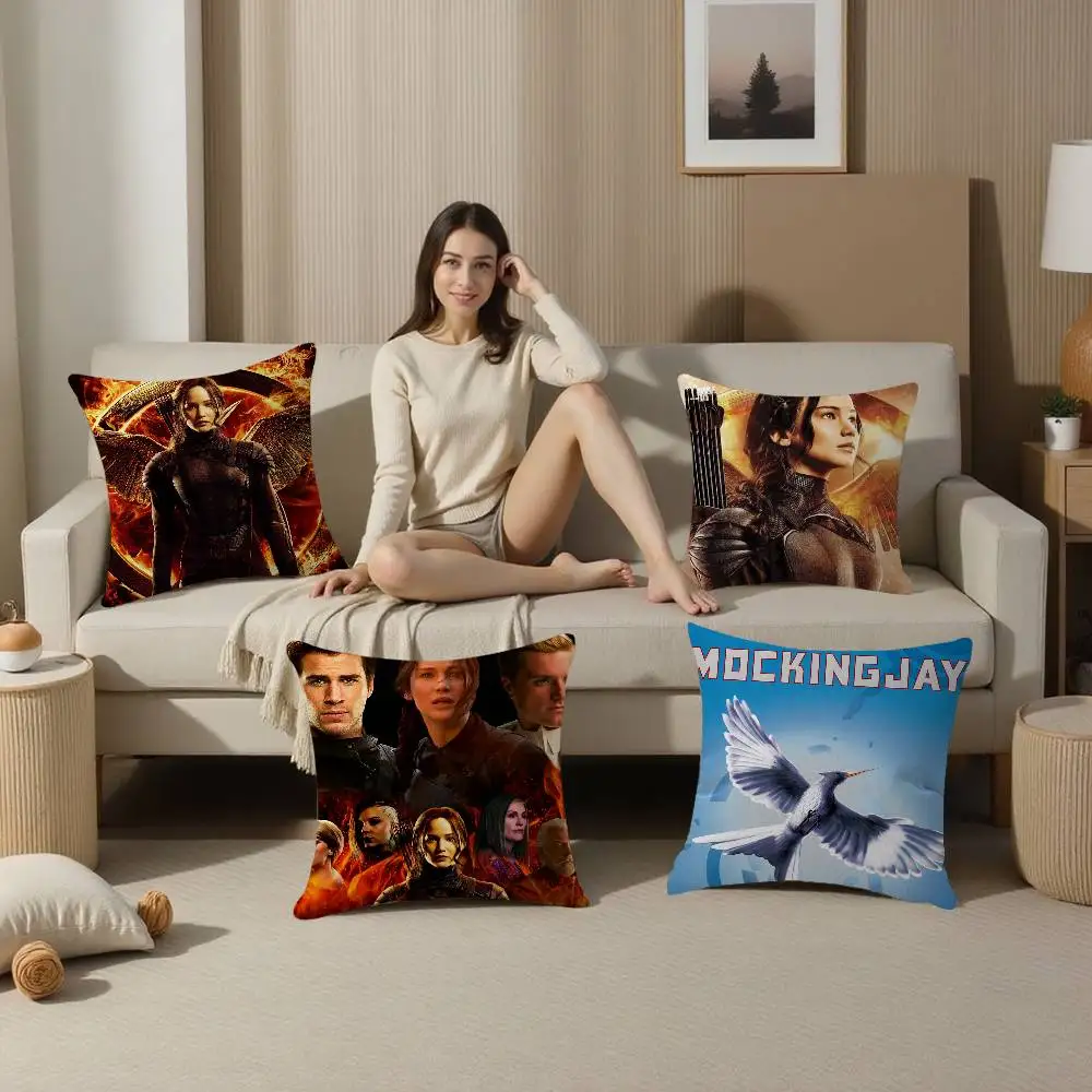 The Hunger Games 3 أغطية وسائد أريكة كرتونية ديكور منزلي بطباعة على الوجهين غطاء وسادة قصير لطيف من القطيفة #1