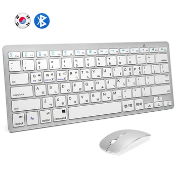 Korean Character Bluetooth Keyboard Mouse Combo Bluetooth Mice Wireless Keyboard Ultra Slim for iPad iPhone iOS Android Windows