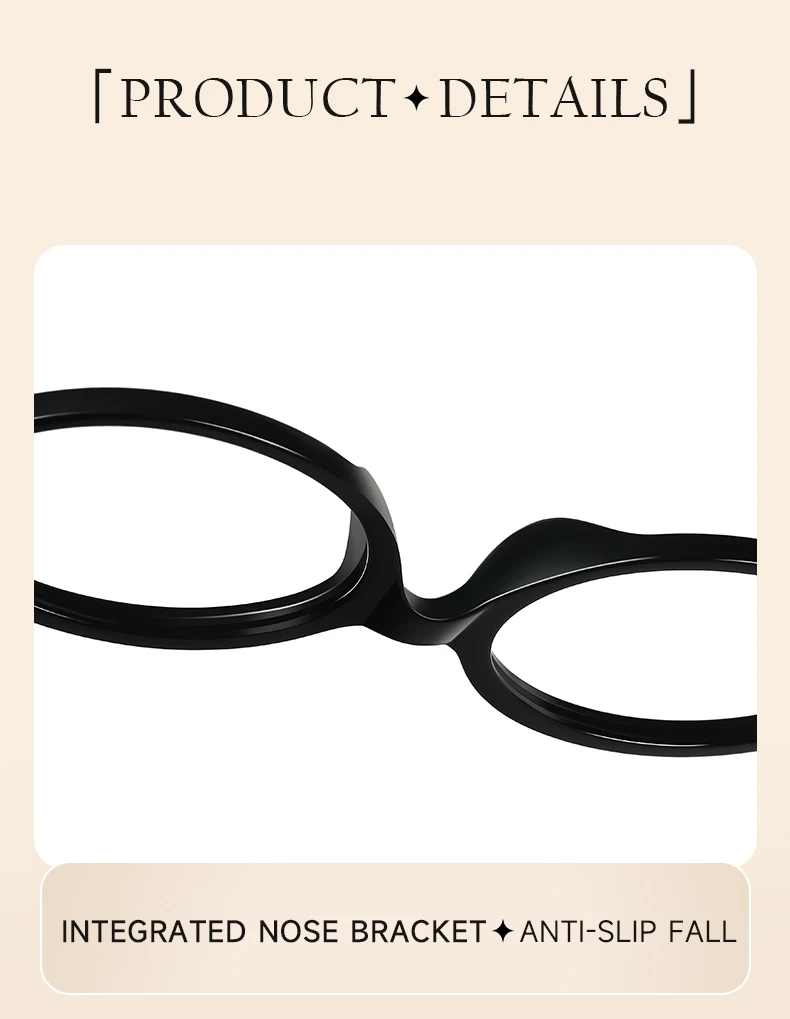 2025 BEAU FIVE Neue photochrome Retro-High-End-Brille mit ovalem Rahmen für Damen – schlankmachend und geeignet für natürliche Aussichten F102 – Detail 4