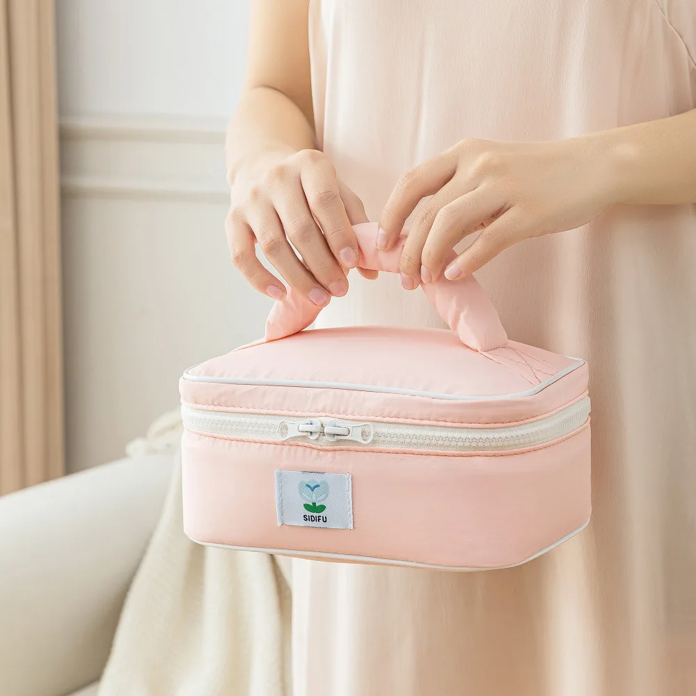 Large Capacity Storage Bag Women Cosmetic Organizer Handbag Bathroom Stationery Bag Soft Waterproof Travel Portable Makeup Bag