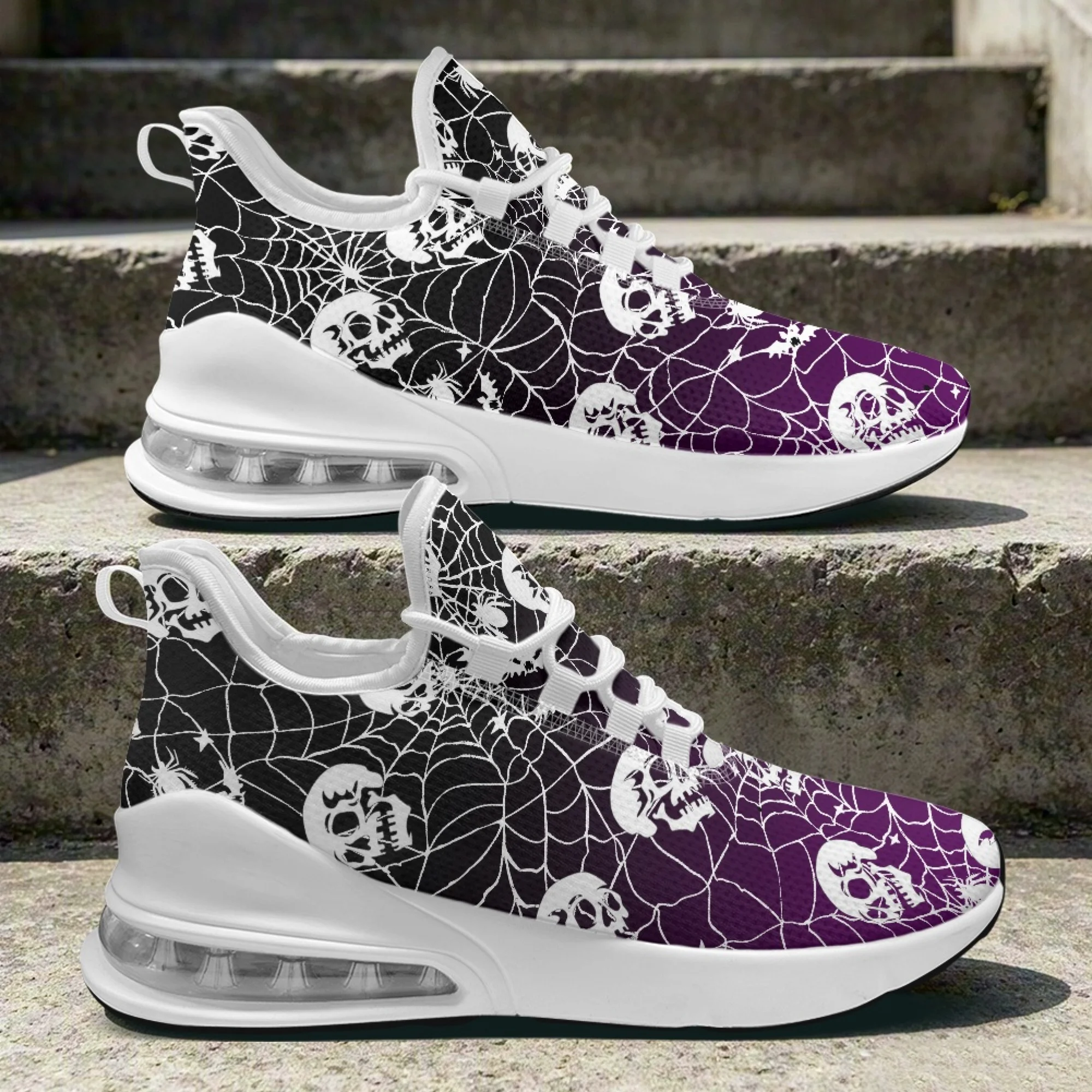 XIXIRIMIDO Halloween Skull Print Sneakers Casual Flats for Men Zapatillas Deportivas De Hombres Woman Basketball Shoes