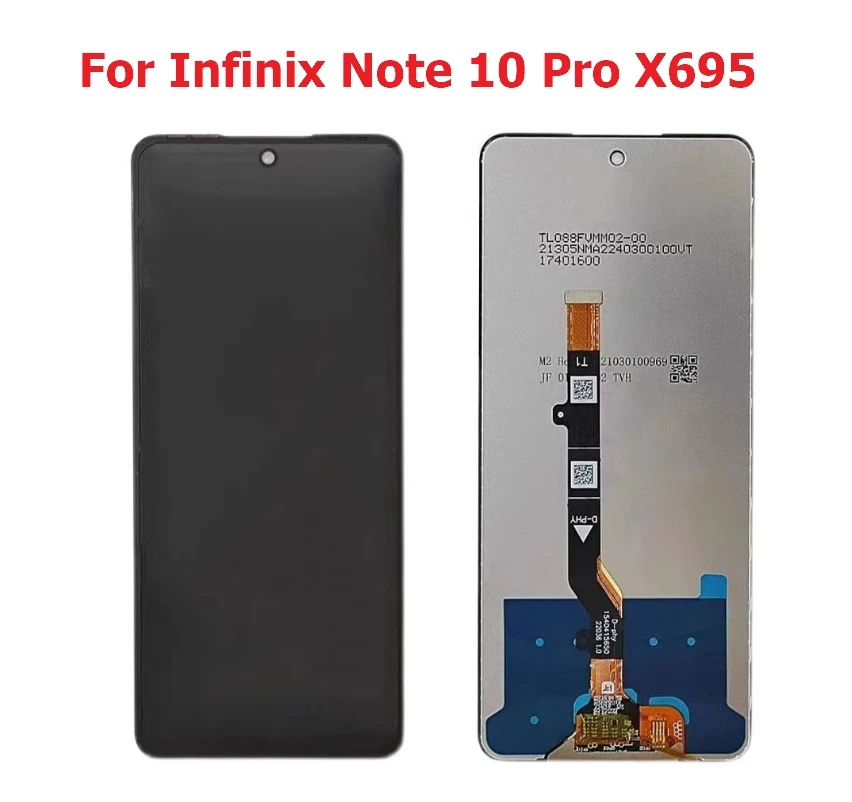 Тест в порядке для Infinix Note 10 Pro X695 ЖК-дисплей, дигитайзер сенсорного экрана в сборе