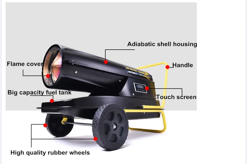 Дизельный/керосиновый нагреватель воздуха для курицы, тепловой пистолет, двигатель, 2020 нержавеющая сталь, предоставляется гарантия 1 год на оборудование