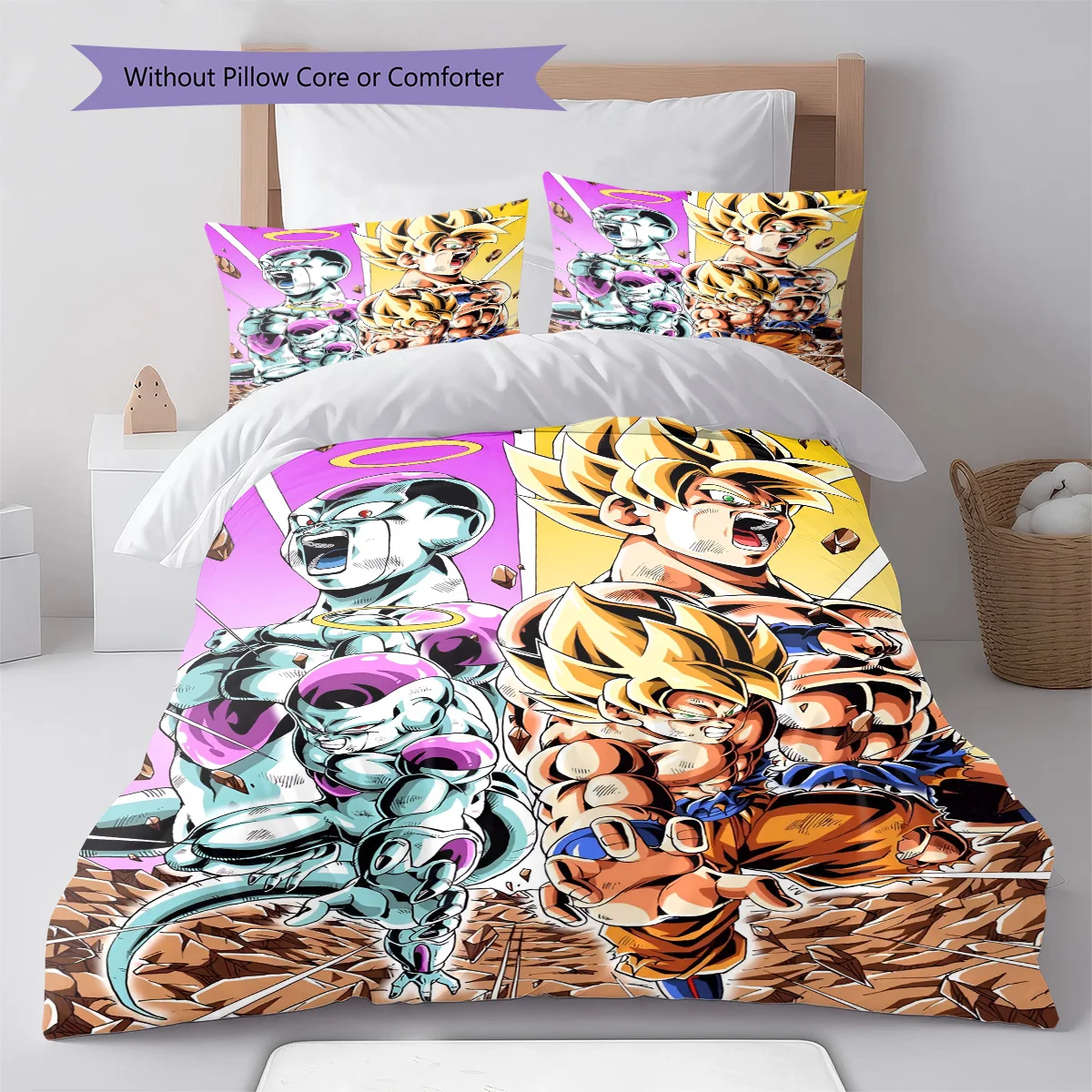 Dragon Ball Stretching Pose Bedding Set Anime Duvet Cover Polyester Soft Comforter Set -QJY