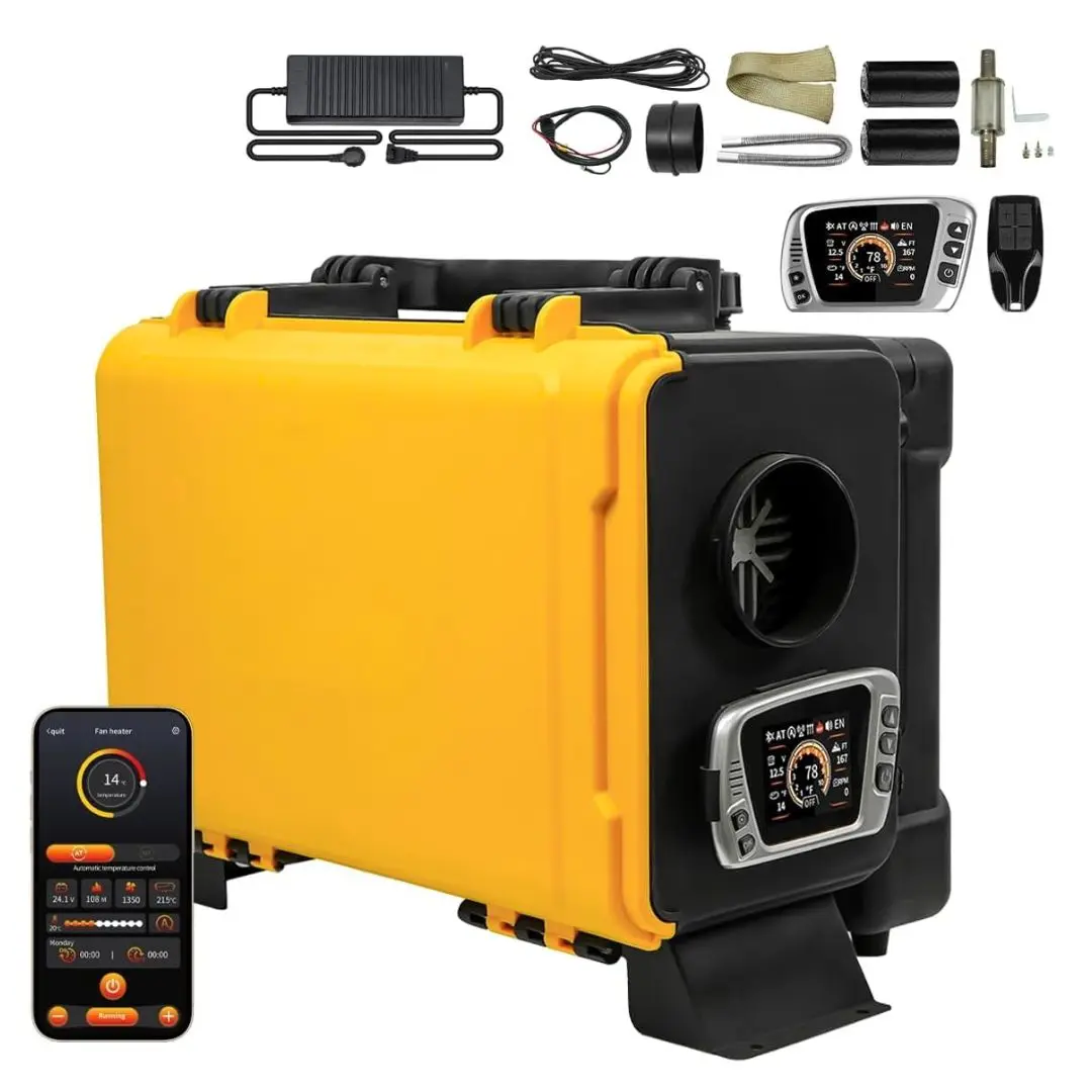 12V/110V 8KW Portable TOOLBOX Diesel Air Heater , 5500m Adaptive Plateau, Internal Circulation Heating, for Van Truck RV Camper