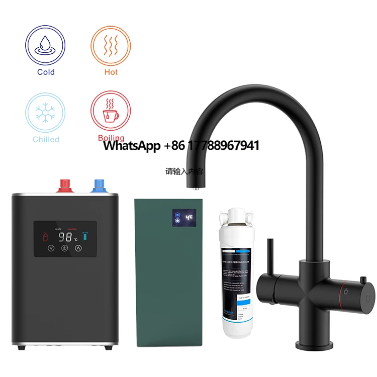 

Iwater China Black Modern Kitchen Under Counter Water Heater Boiler Purifier Faucet Hot Cold Mixer Taps And Faucets