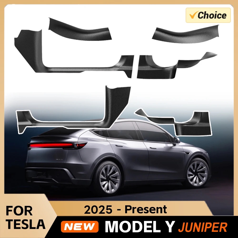 الجبهة الخلفية عتبة الباب الحرس ل تسلا نموذج Y Juniper 2025 + TPE الداخلية حامي غطاء لوحة الكسوة مكافحة القذرة الوفير ترحيب دواسة #1