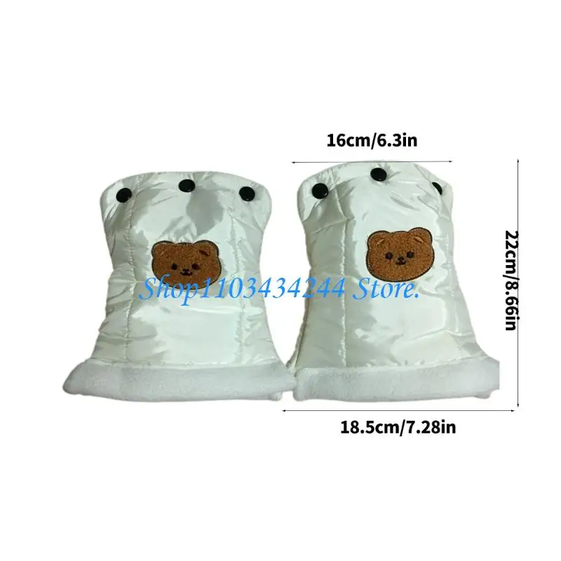  2 Piece Wind and Waterproof Baby Strollers Mittens Thermal for Winter Parents