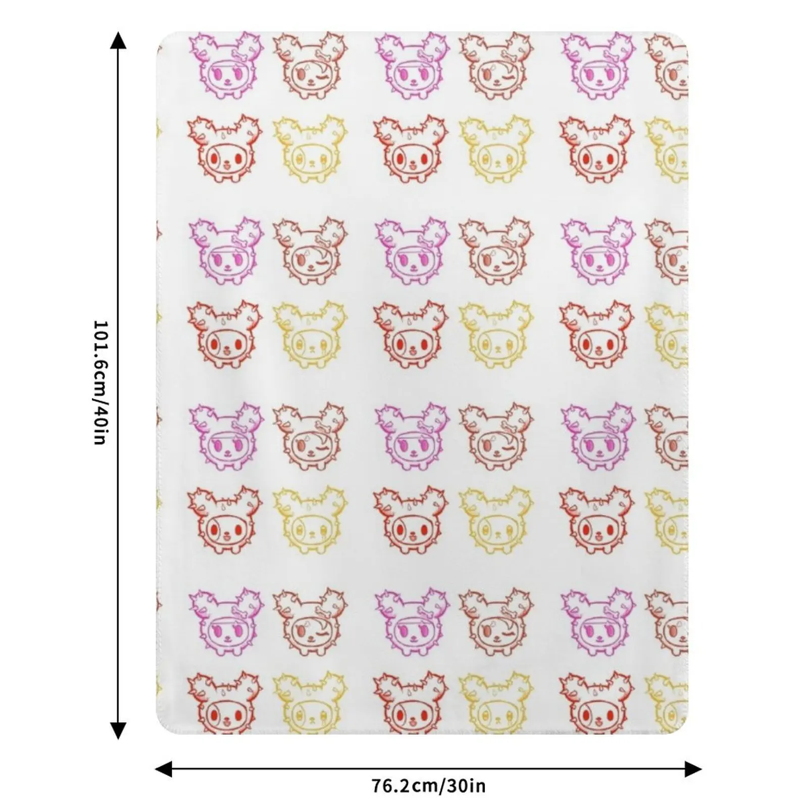 ملصقات رسم لطيفة من Tokidoki، بطانية رمي بولار أنعم بطانيات منقوشة لطيفة للأطفال #6