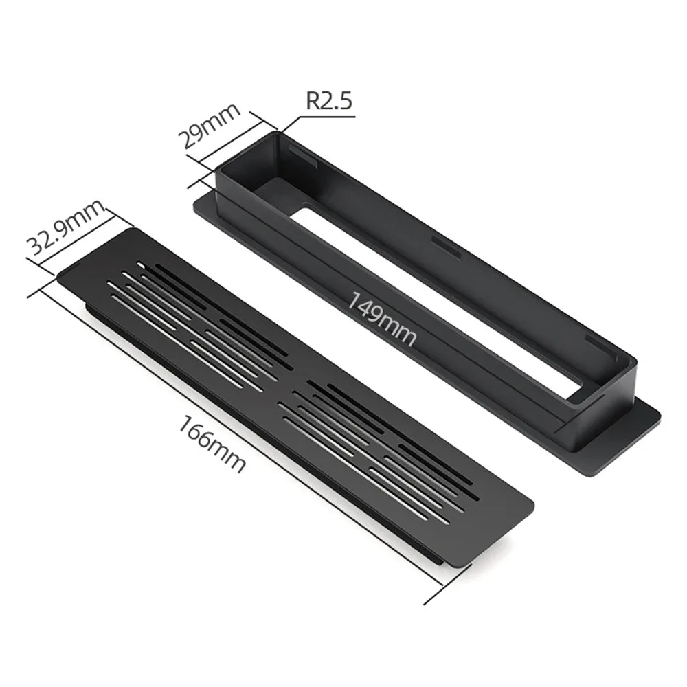 Aluminum Alloy/plastic Cabinet Breather Hole Cover 30mm Wide Rectangle Ventilator Grille Cover Breathable Mesh