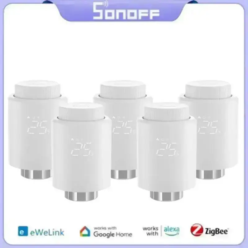 

1-5PCS SONOFF TRVZB Zigbee Thermostatic Radiator Valve Smart Home EWeLink App Remote Control Works With SONOFF ZB Bridge-P