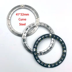 41mm Steel Watch Bezel Insert Fit For Seiko SNR025 SNR027 King Samurai SNR025J1 SNR029J1 Watch Case Men Watch Bezel Insrt