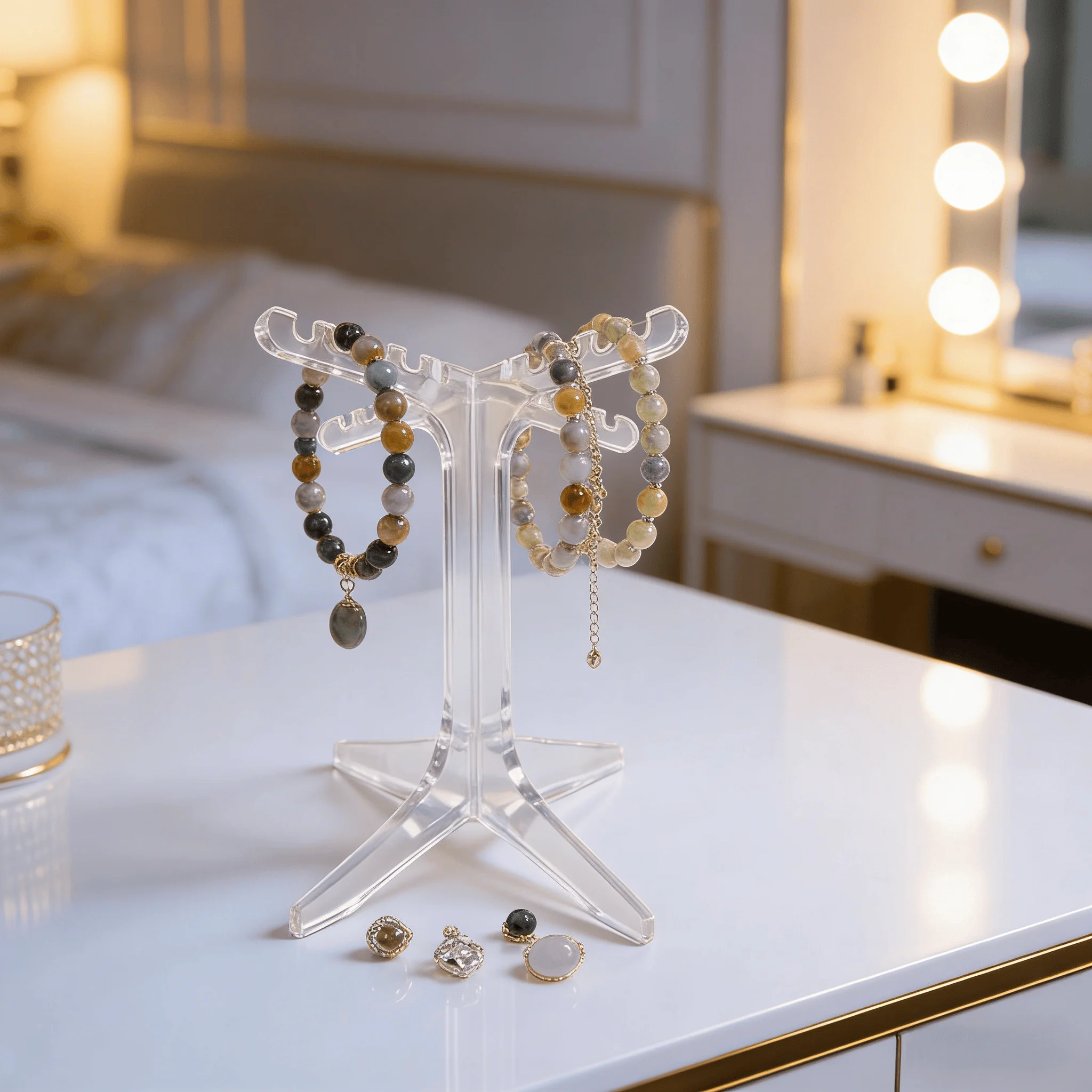 A Set Of Multi-Functional Acrylic Display Stand, Used For Placing Jewelry, Collectibles, Multifunctional Display Stand For Steps