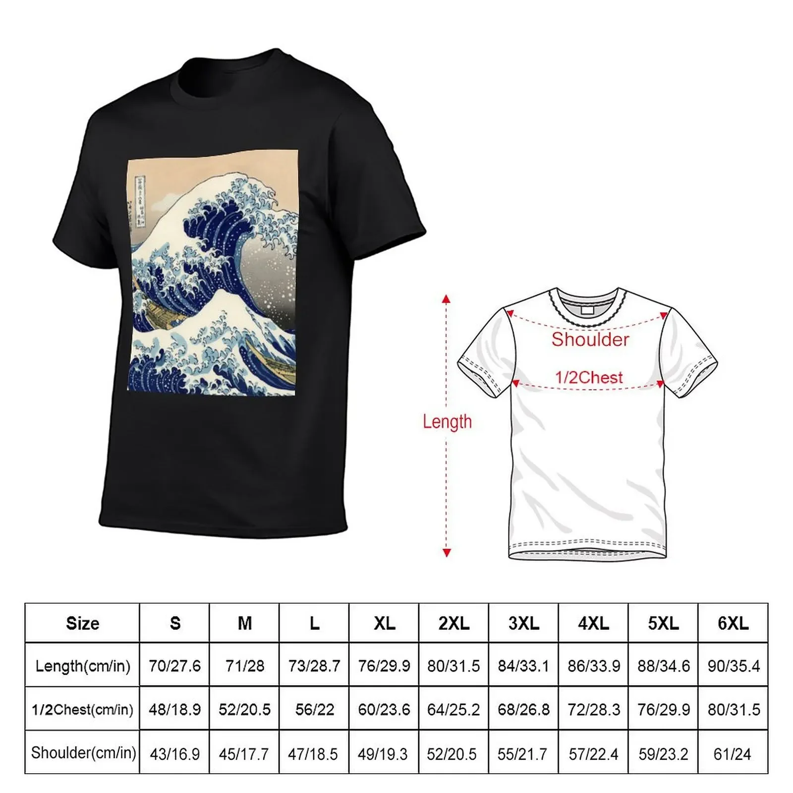 The Great Wave off Kanagawa T-Shirt baggy shirts custom t shirt anime t shirts mens white t shirts