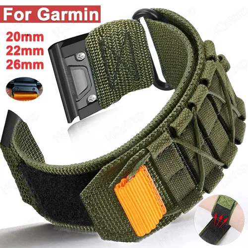 Garmin Tactix 7 Pro Fenix 7X 6X 7pro 6 3 5plus 7s 6s Pro 용 나일론 루프 스트랩, Garmin 시계 밴드용 팔찌, 26mm, 22mm, 20mm, 신제품
