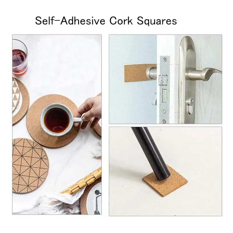 Self-Adhesive Cork Coasters,Cork Mats Cork Backing Sheets For Coasters And DIY Crafts Supplies (240, Square)-ABGL
