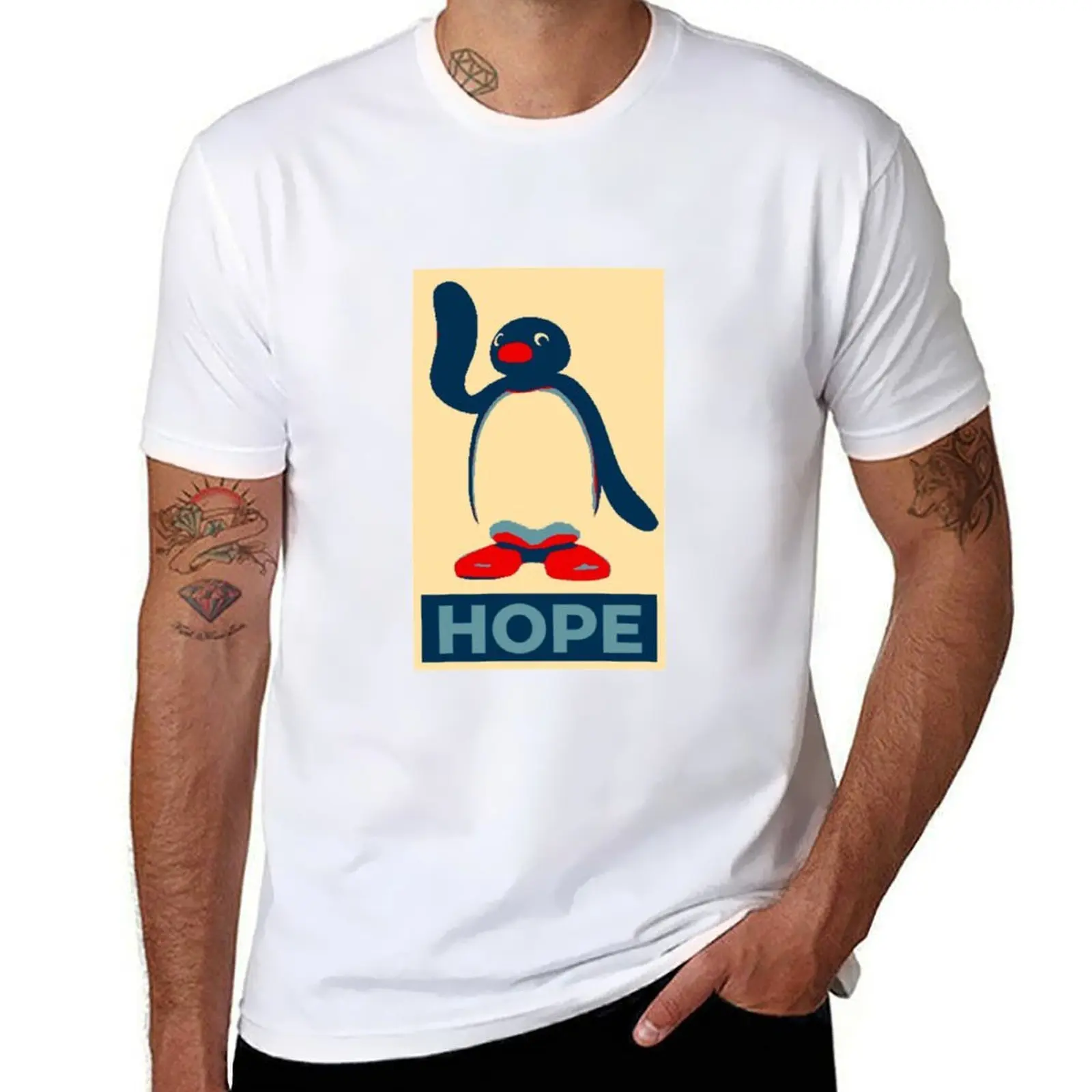 

Pingu 2020 presidential HOPE poster T-Shirt essential t shirt man graphic t shirt T-Shirt
